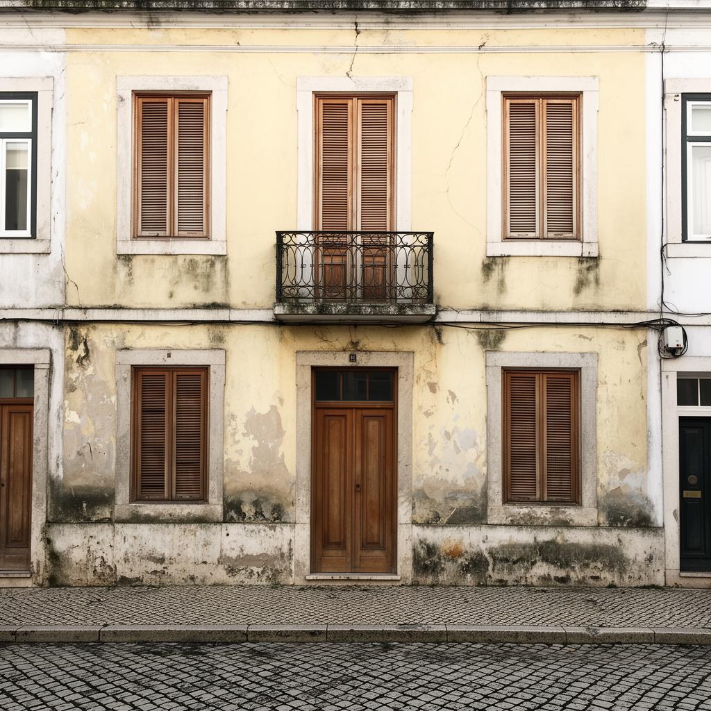Exterior painting — Lisbon townhouse before